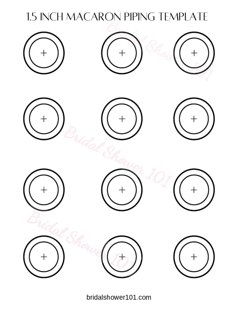 1 5 Inch Macaron Piping Template PDF