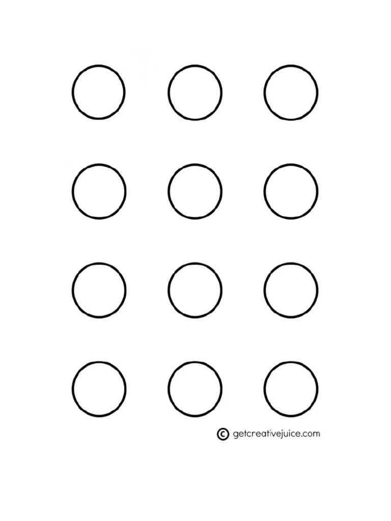 1.5 Inch Macaron Template Printable