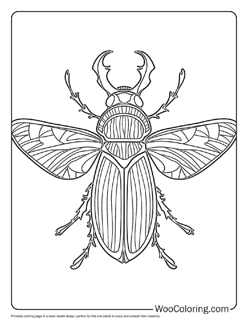 Beetle Template Printable