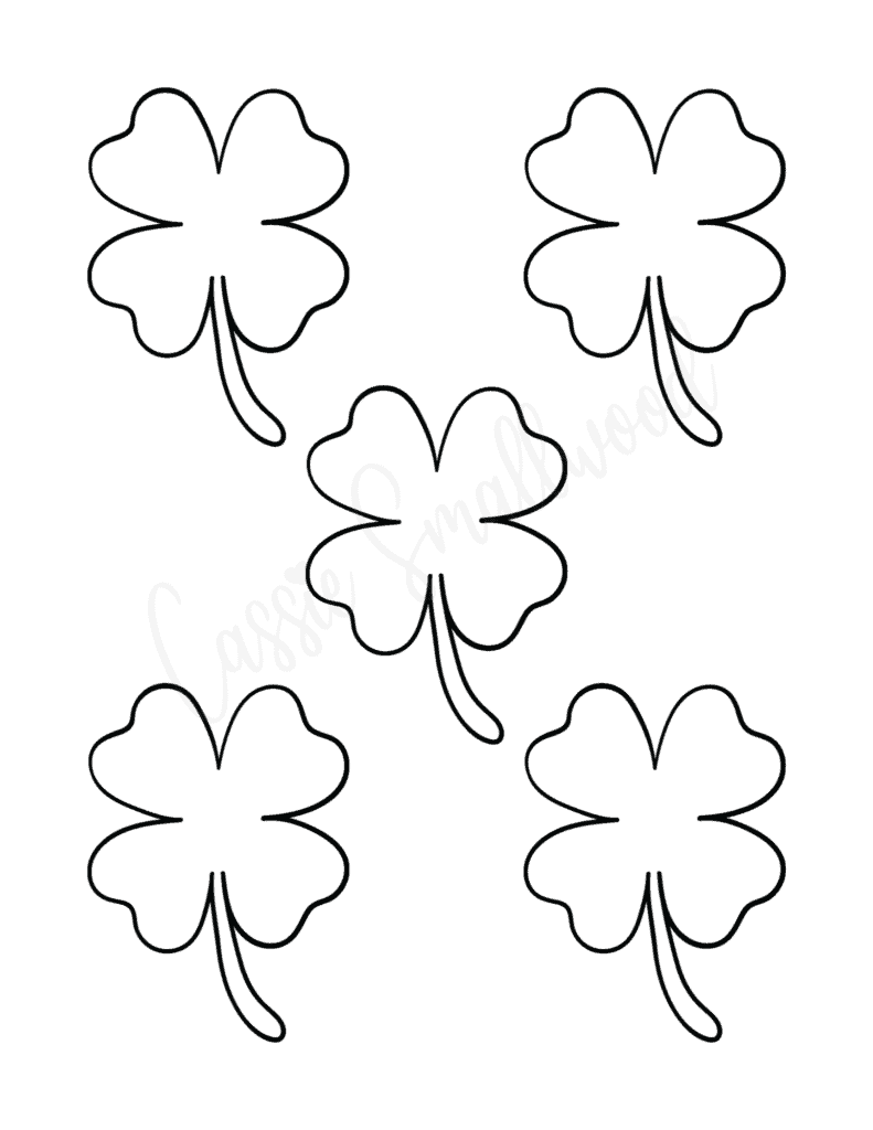 12 Cute Four Leaf Clover Printable Templates FREE Cassie 