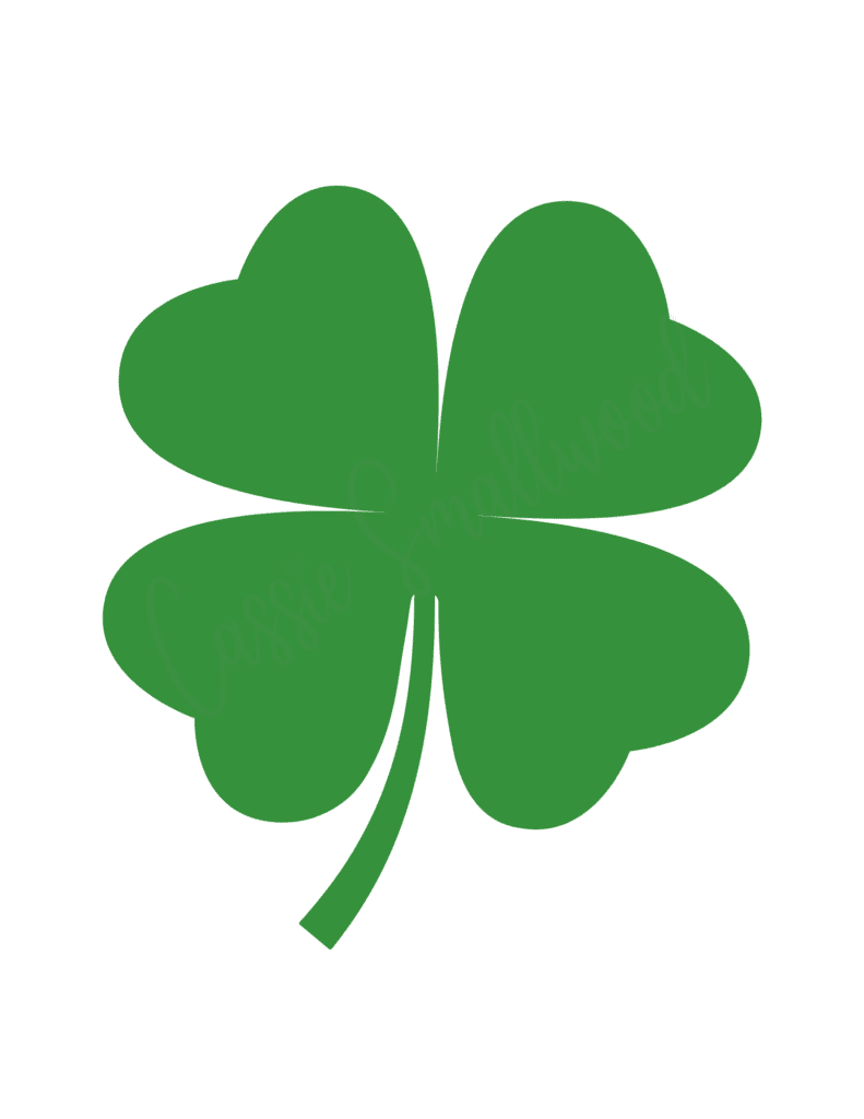 4 Leaf Clover Template Printable