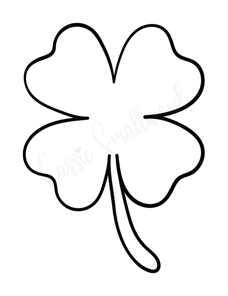 12 Cute Four Leaf Clover Printable Templates FREE Cassie