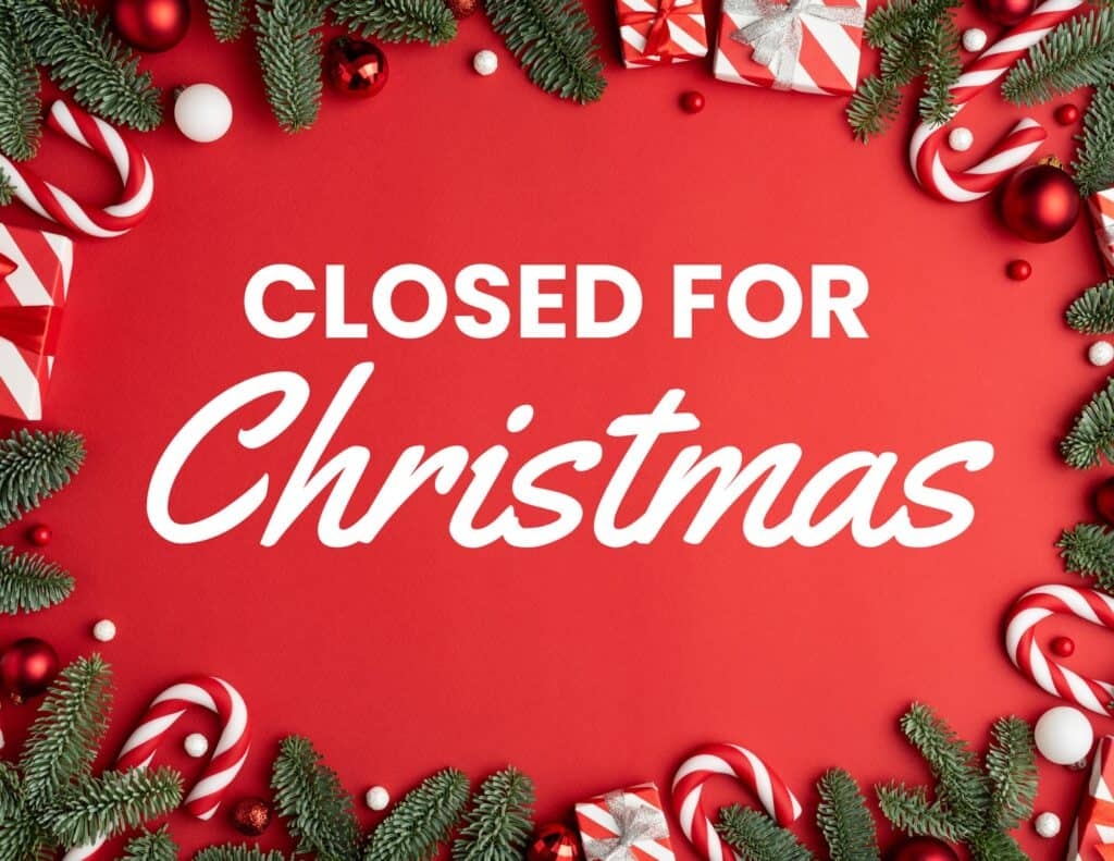 Free Printable Closed For Christmas Sign Template