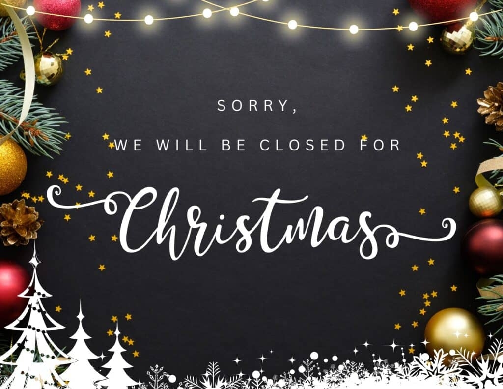 12 Free Printable Closed For Christmas Sign Templates The 