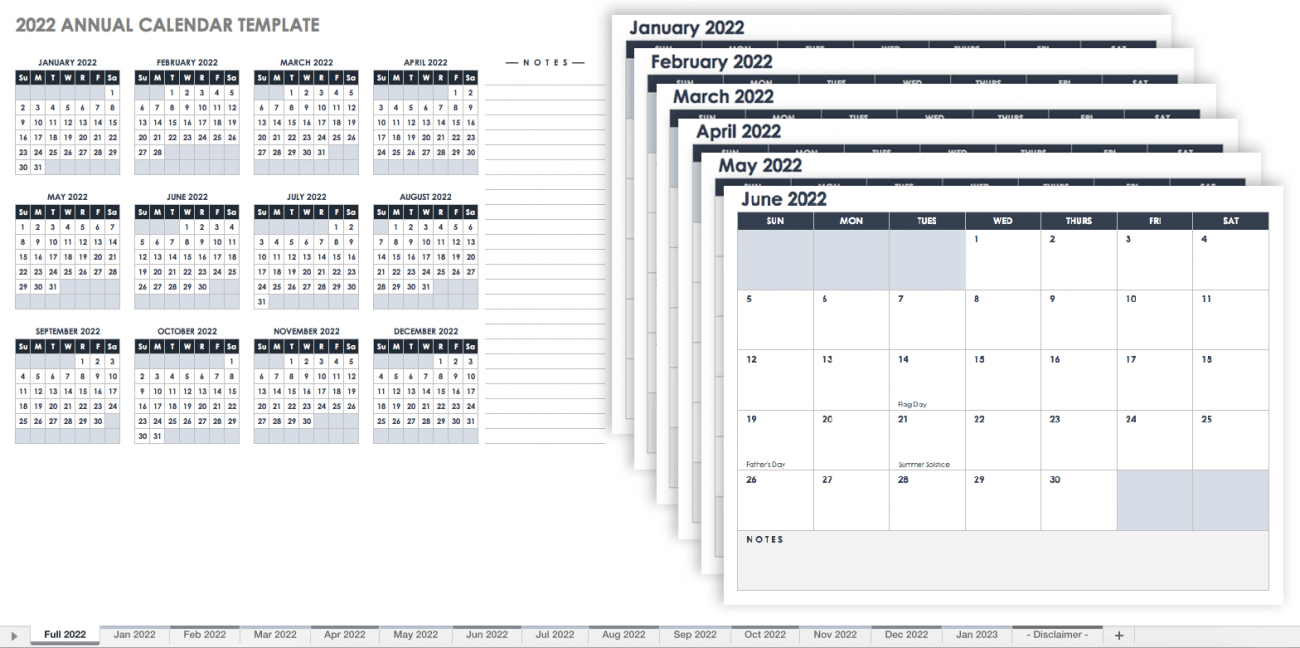 Free Printable 12 Month Calendar Template