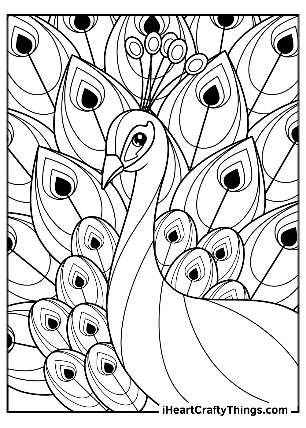 Peacock Template Printable Peacock Template Printable