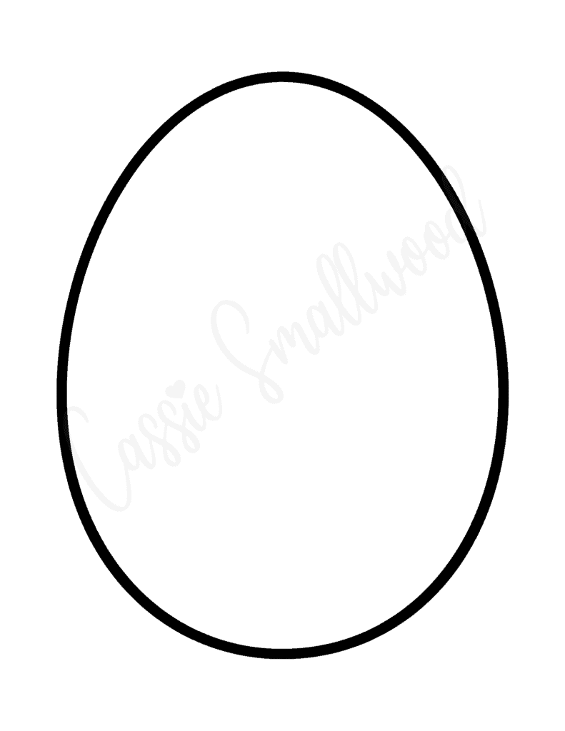 Egg Shape Template Printable