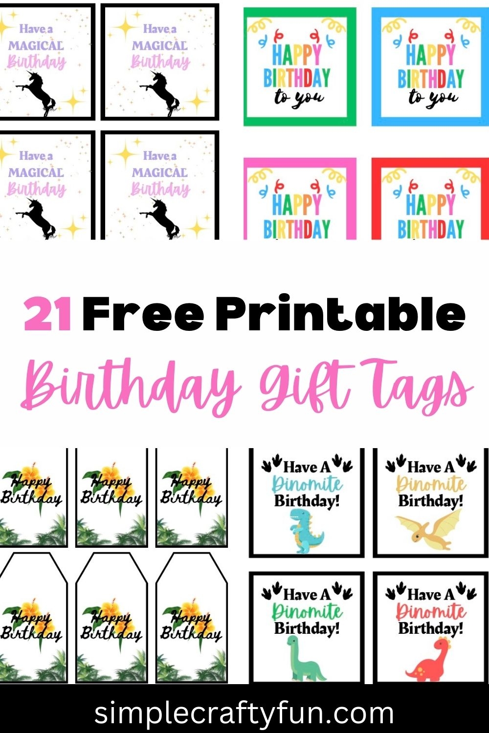 Free Printable Birthday Tags Templates Free Printable Birthday Tags Templates