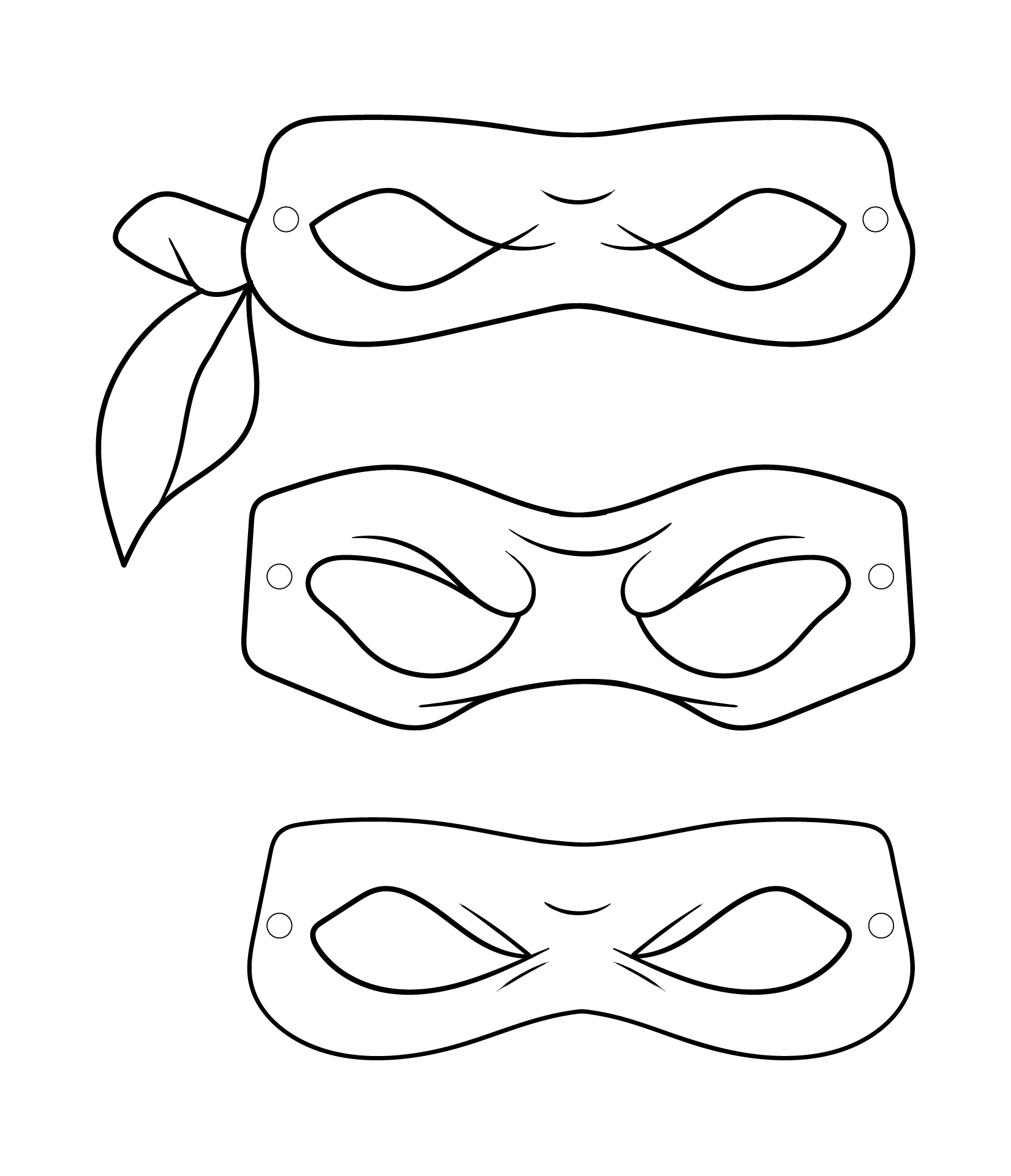 Printable Ninja Turtle Mask Template