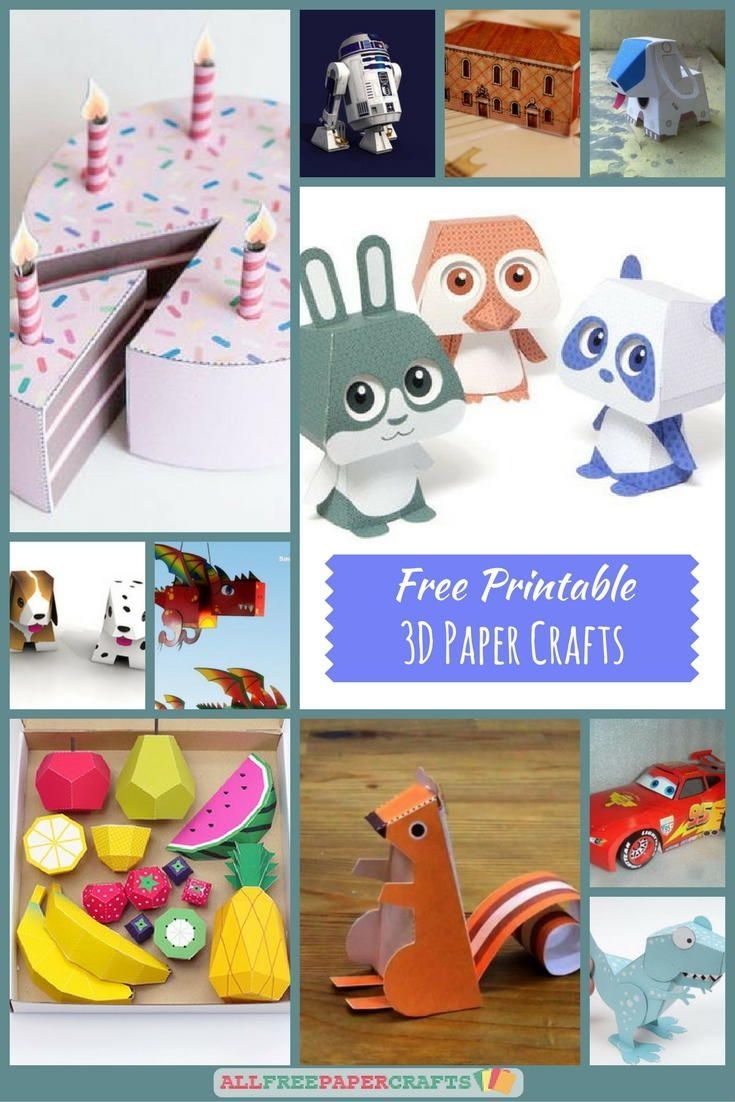26 Free Printable 3D Paper Crafts