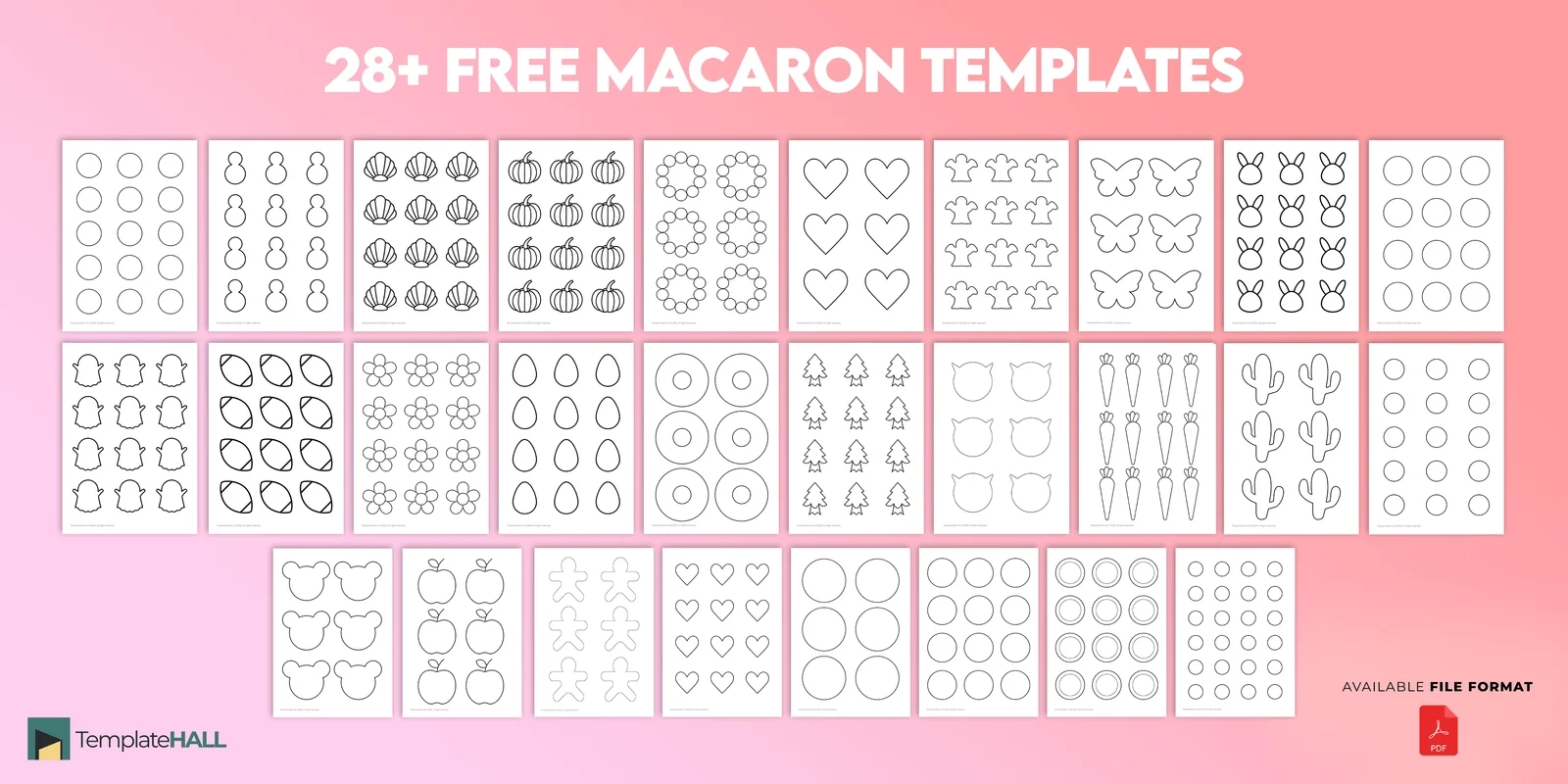 Free Printable Macaron Template