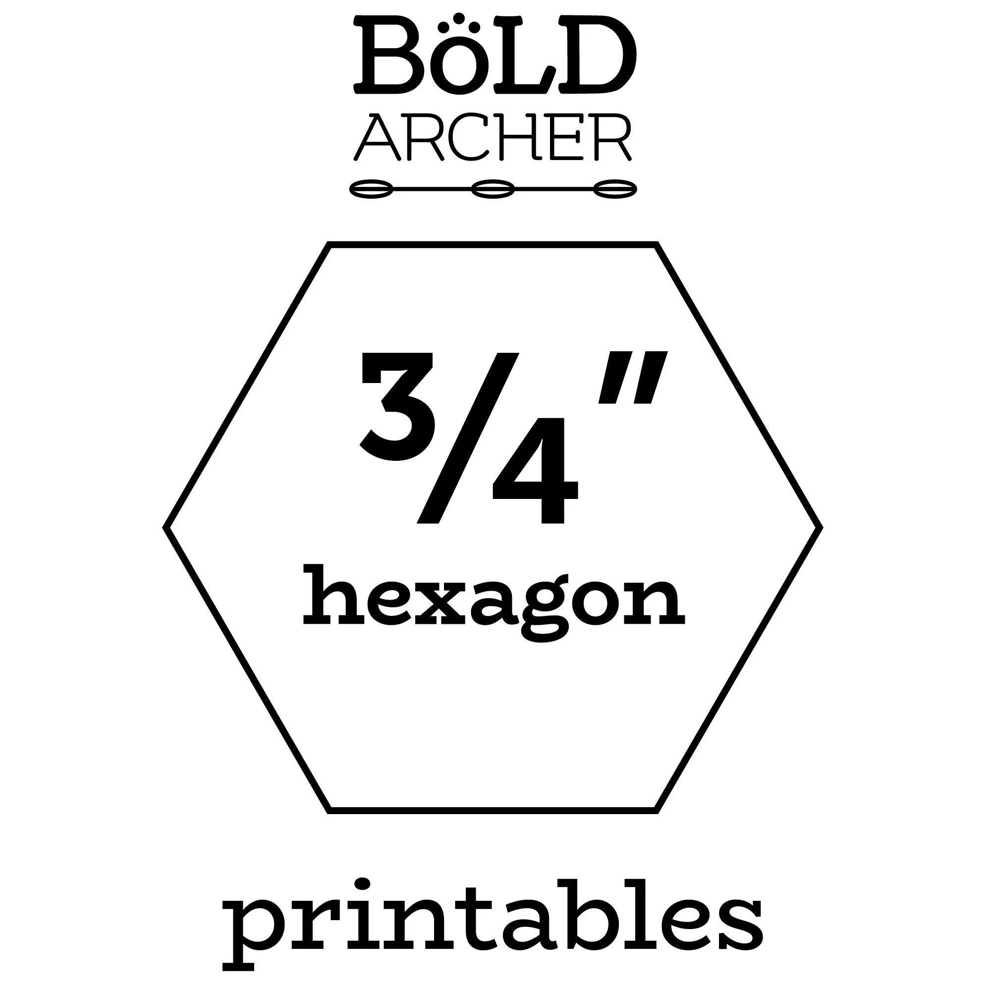 3 4 Inch Hexagon EPP Template Etsy 3 4 Inch Hexagon EPP Template Etsy