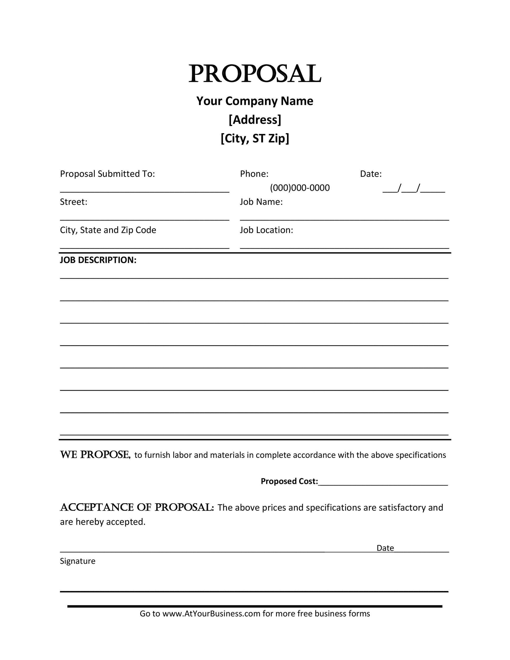 30 Business Proposal Templates amp Proposal Letter Samples