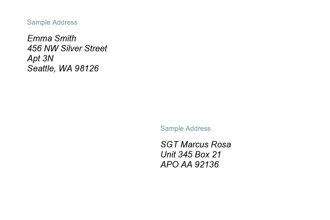 Envelope Address Template Printable