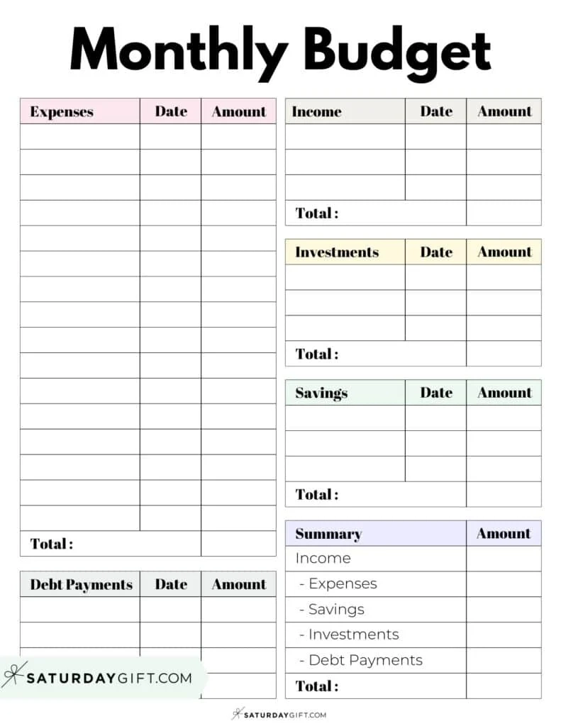 37 Budget Planners amp Trackers Cute amp Free Printables