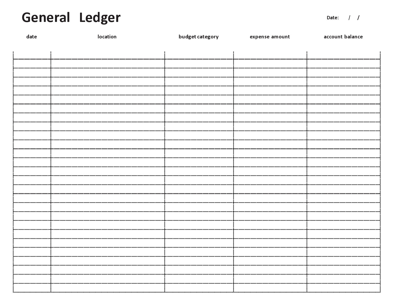 37 Perfect General Ledger Templates Excel Word TemplateLab 37 Perfect General Ledger Templates Excel Word TemplateLab