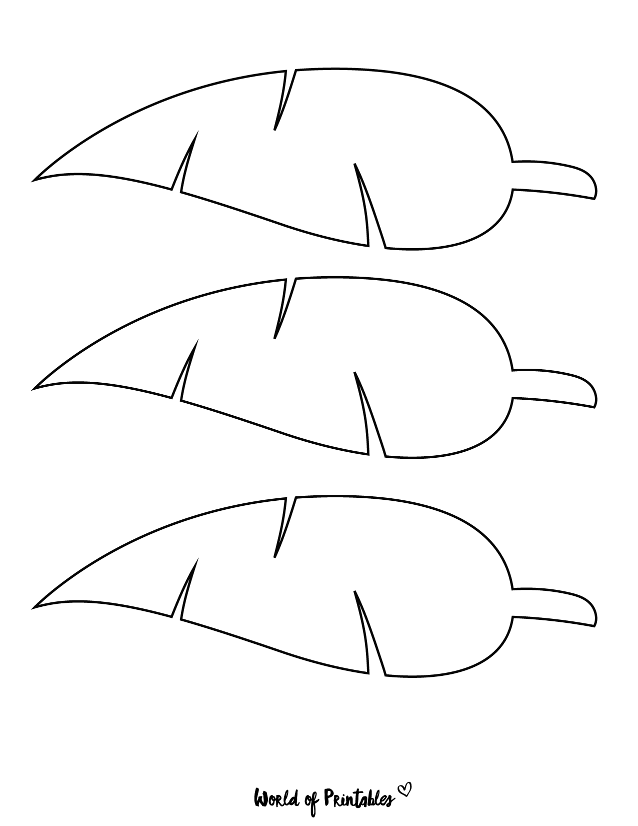 37 Printable Leaf Templates Outlines amp Shapes Free World Of 