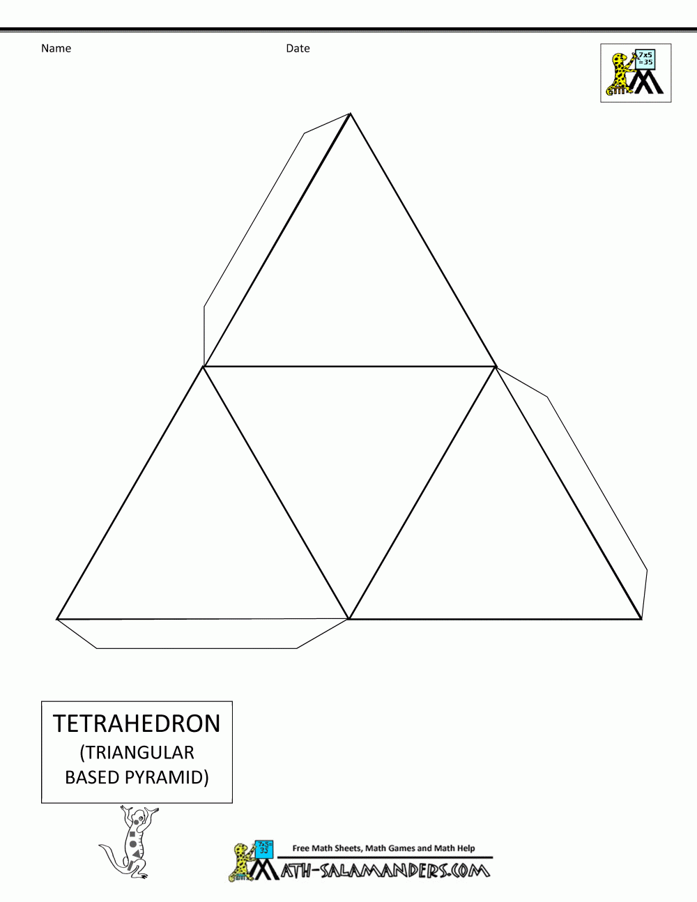 Free Printable 3d Shape Templates