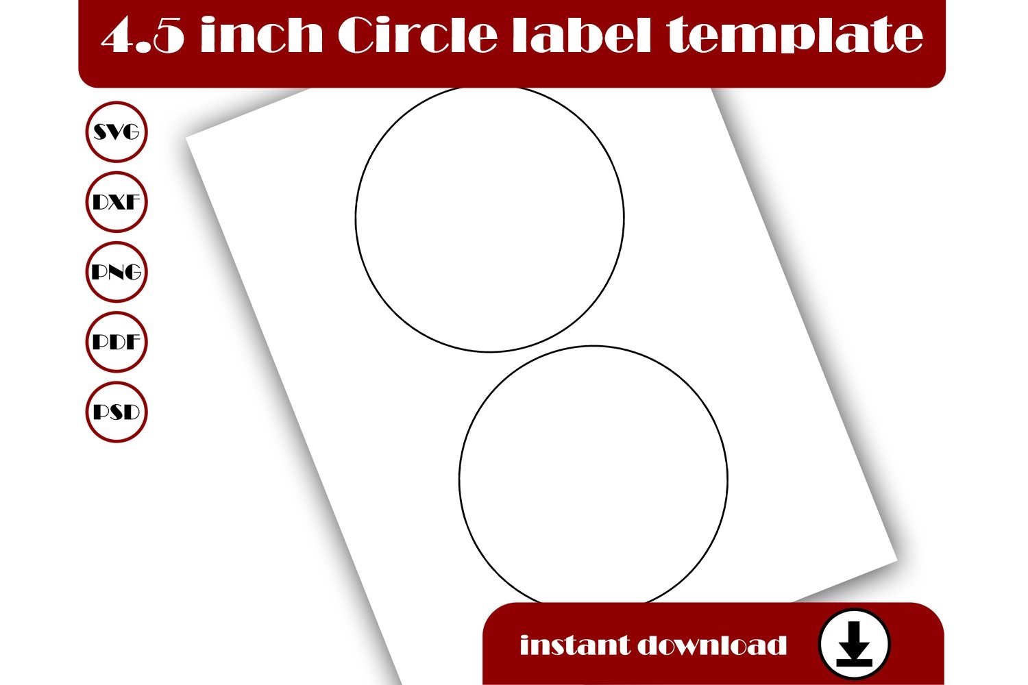 4 5 Inch Circle Template Circle Sticker Template