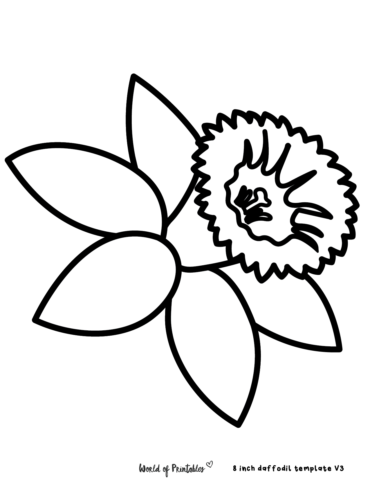 Free Printable Daffodil Template