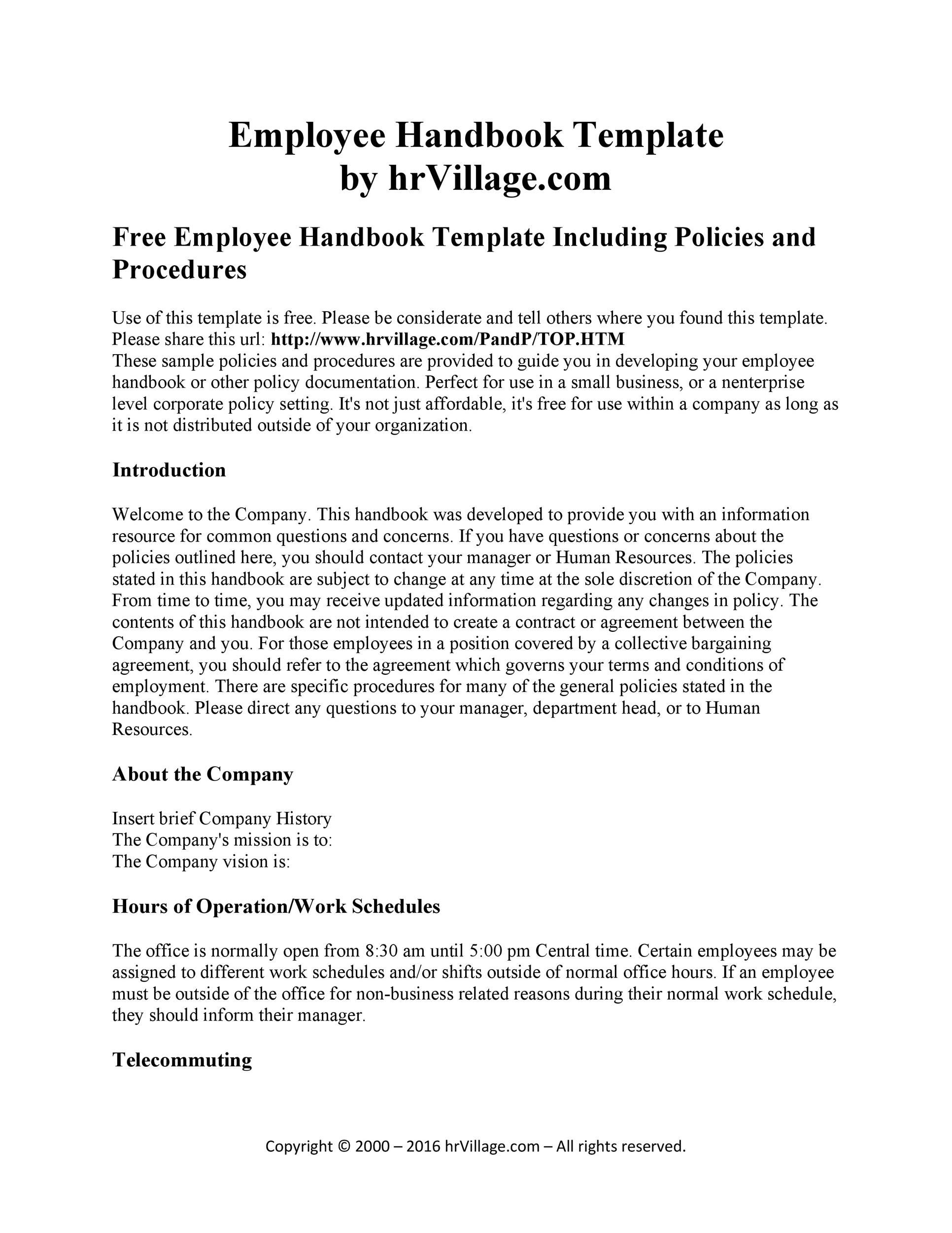 42 Best Employee Handbook Templates amp Examples TemplateLab 42 Best Employee Handbook Templates amp Examples TemplateLab