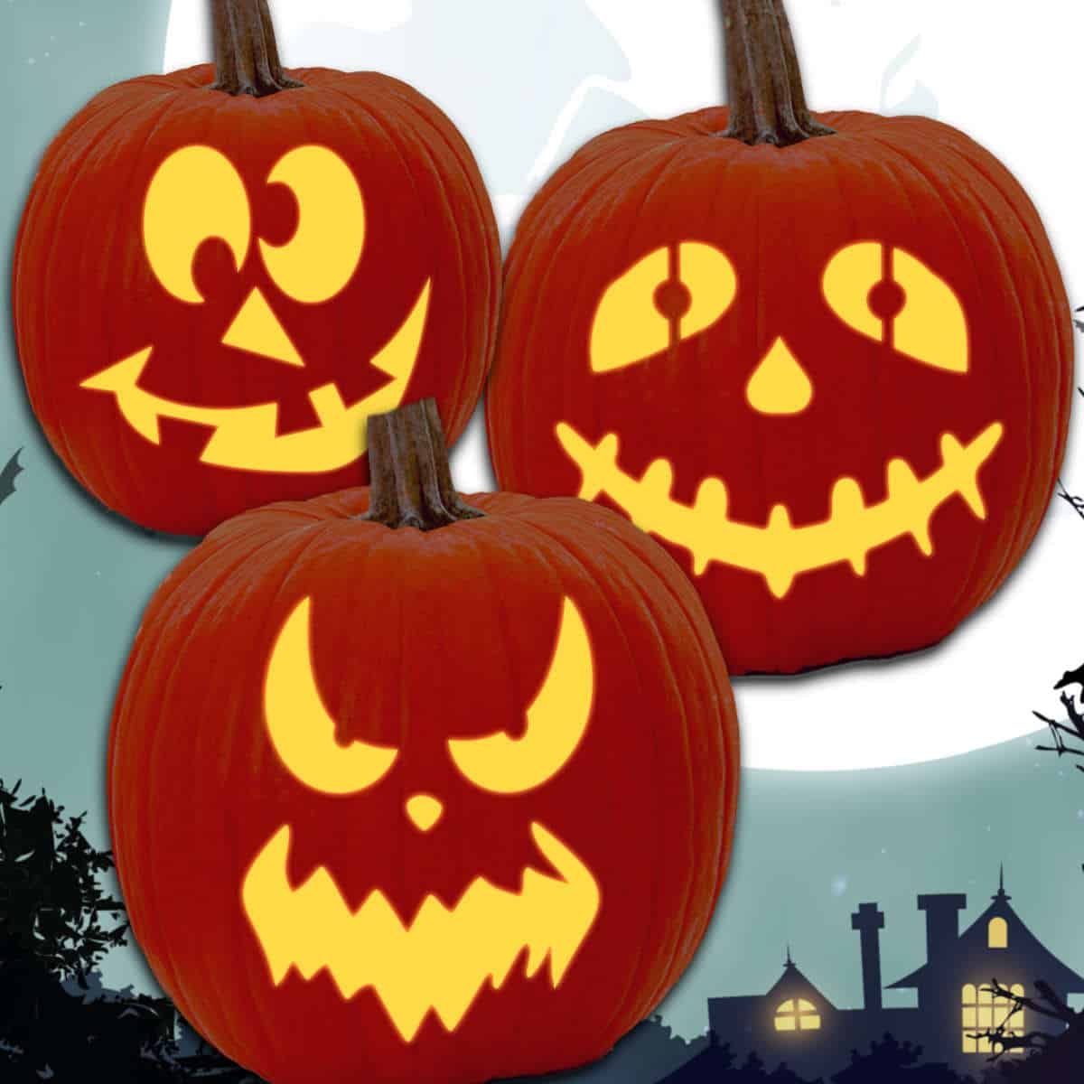 50 Printable Pumpkin Face Stencils For Free Artsy Pretty Colors