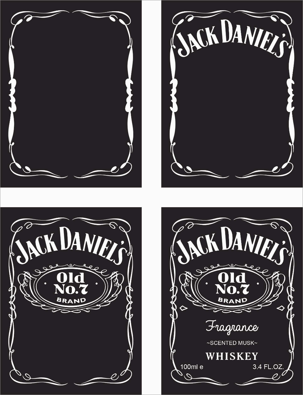 9 Custom Bottle Ideas Label Templates Jack Daniels Label Jack