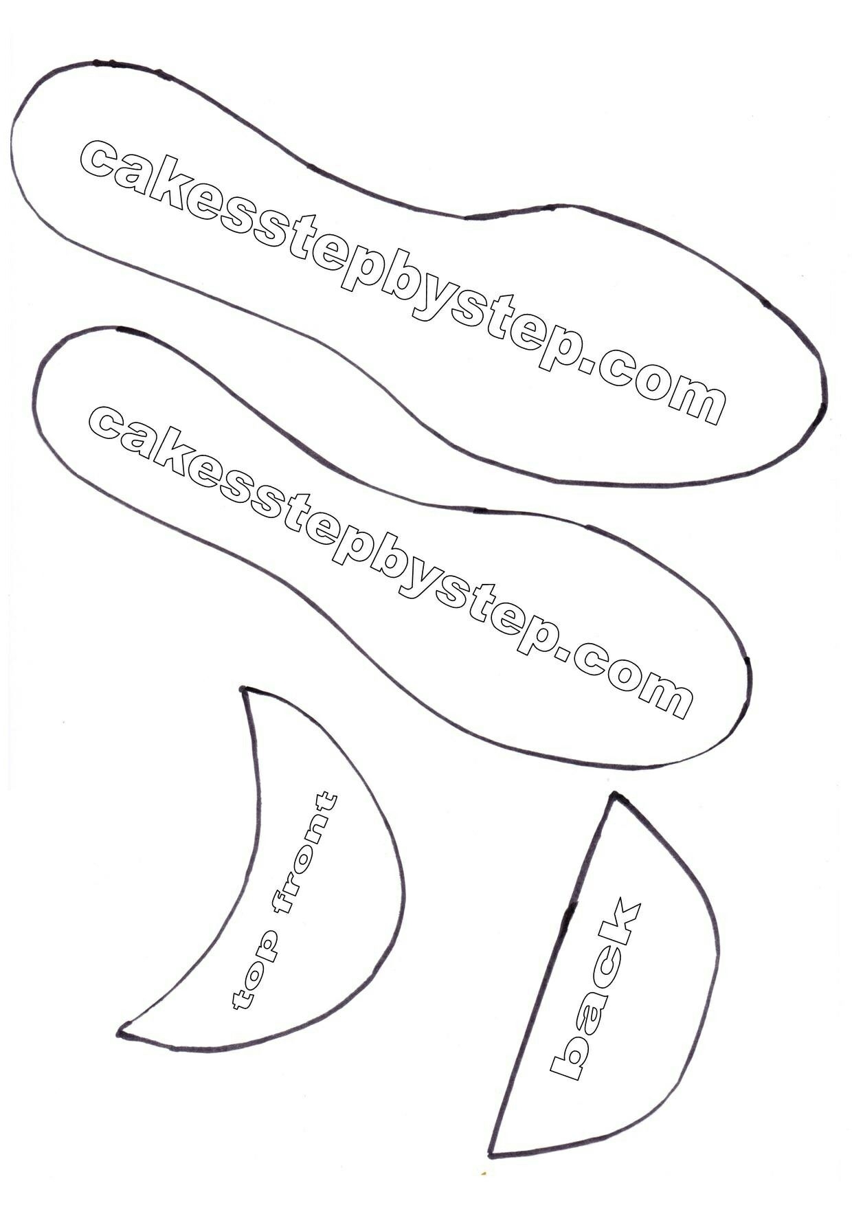 Fondant High Heel Shoe Template Printable