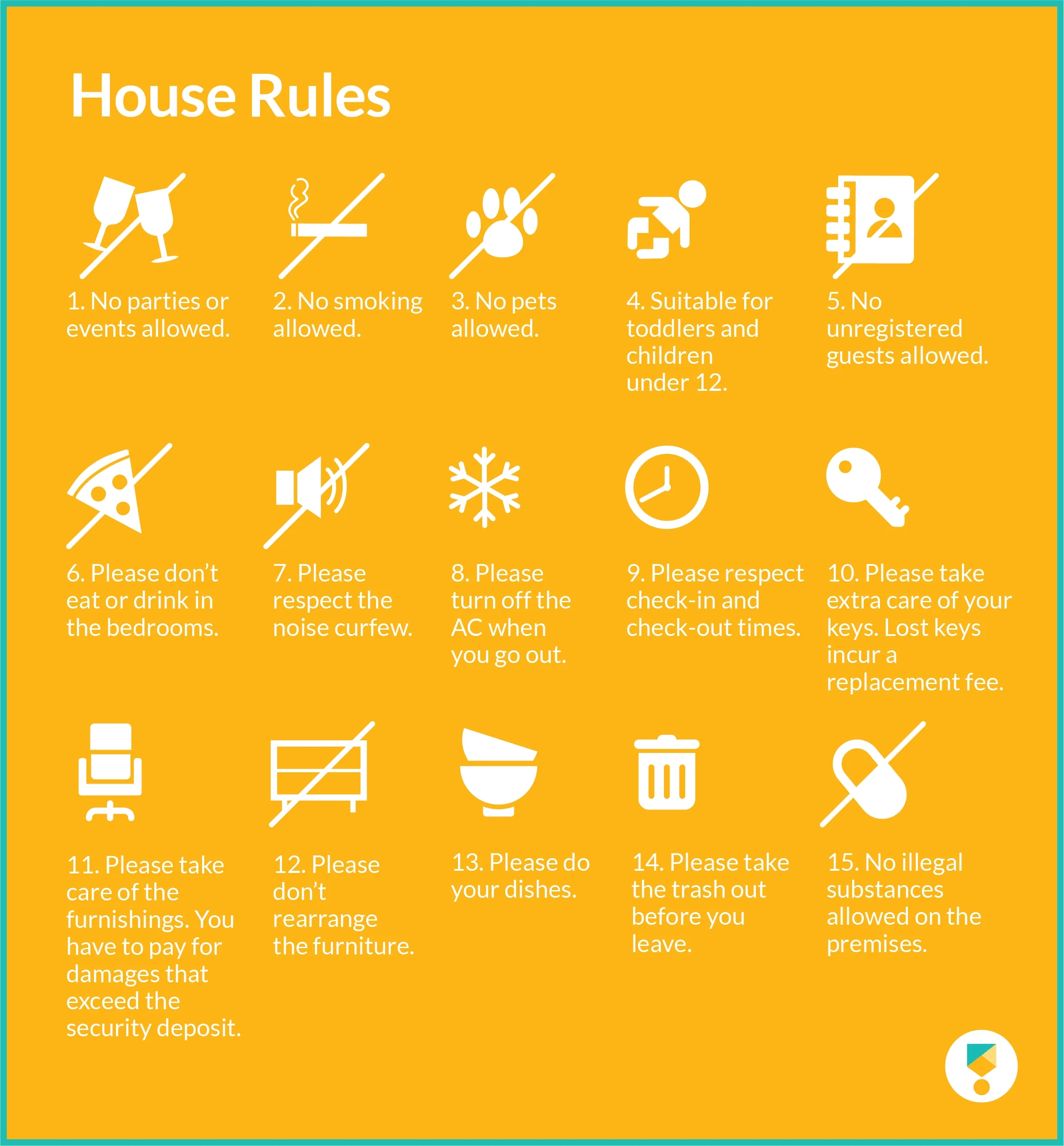 Printable Airbnb House Rules Template