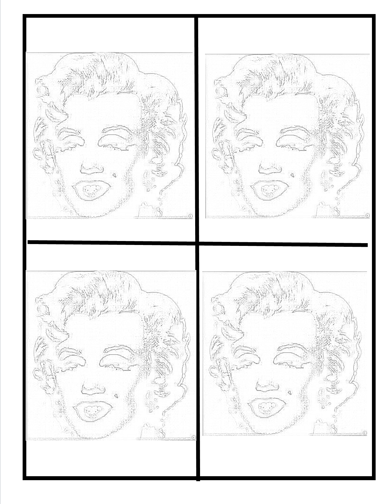 Andy Warhol Printable Templates