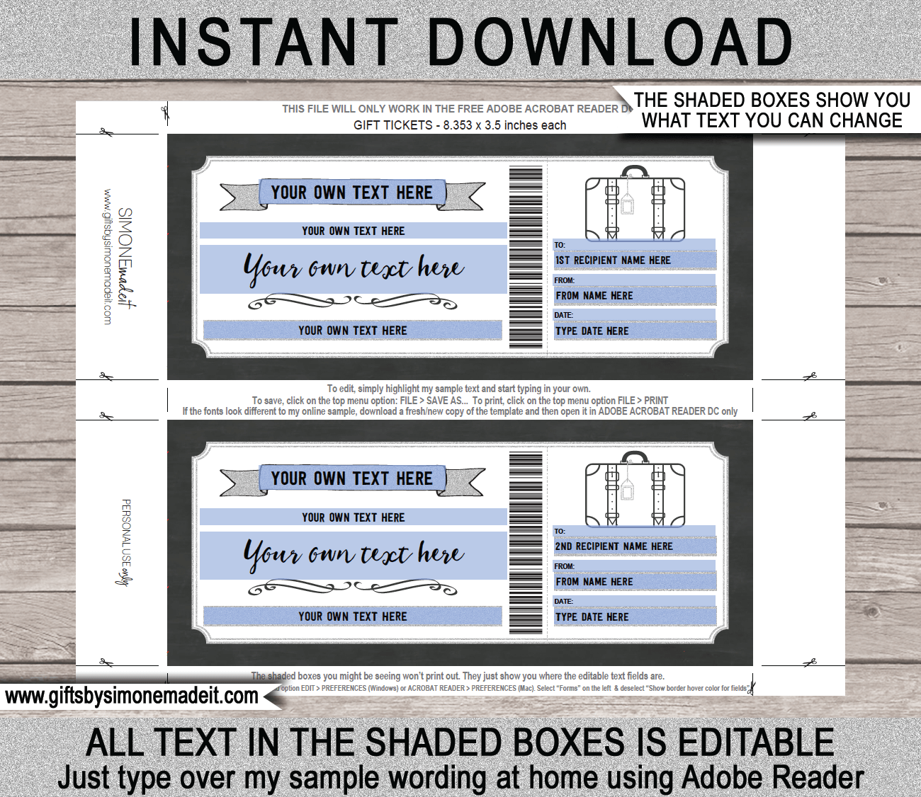 Free Printable Weekend Away Voucher Template