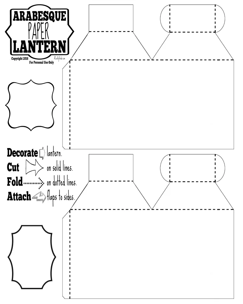 Arabesque Paper Lanterns Printable By A Crafty Arab