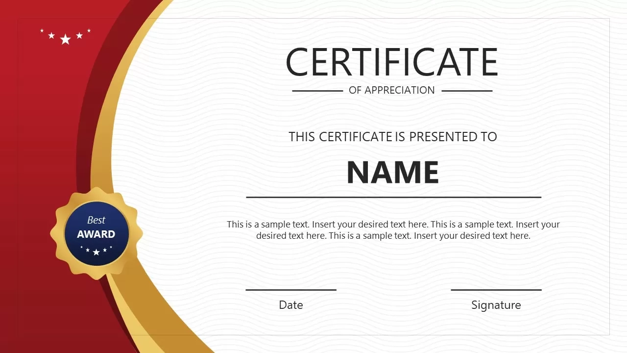 Printable Award Certificate Templates