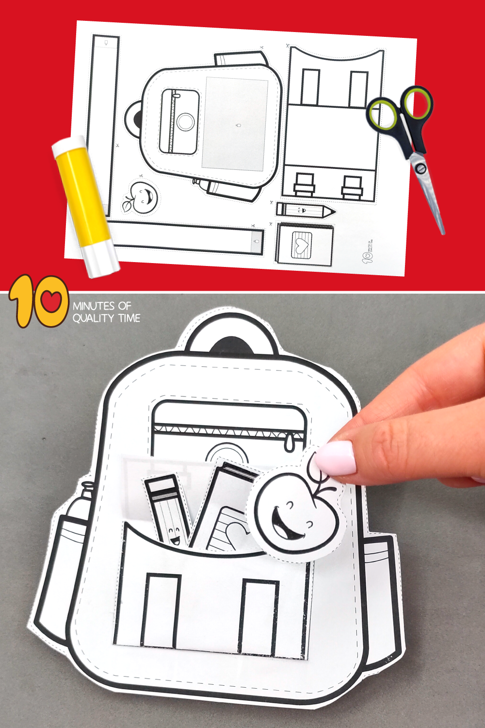 Back To School Backpack Craft 10 Minutes Of Quality Time