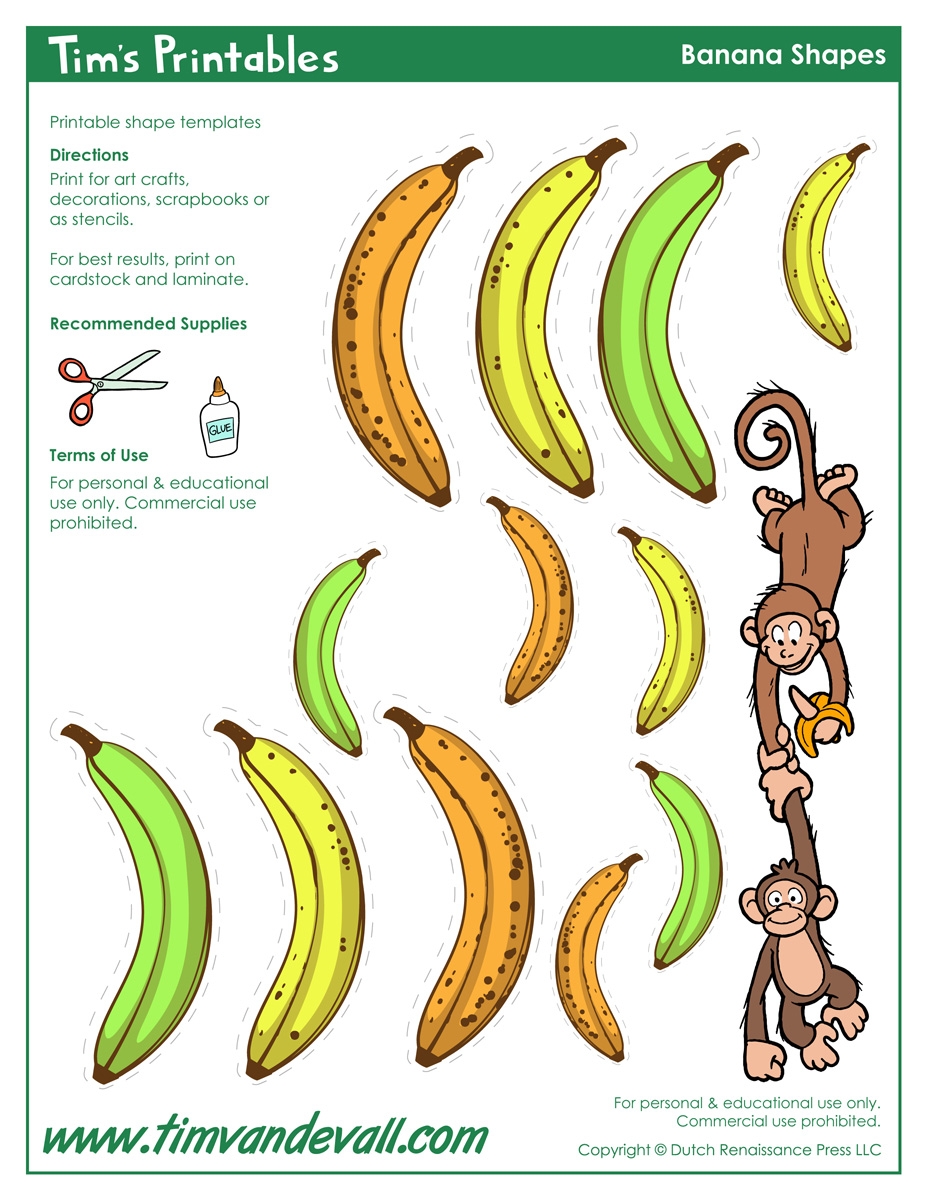Free Printable Banana Template