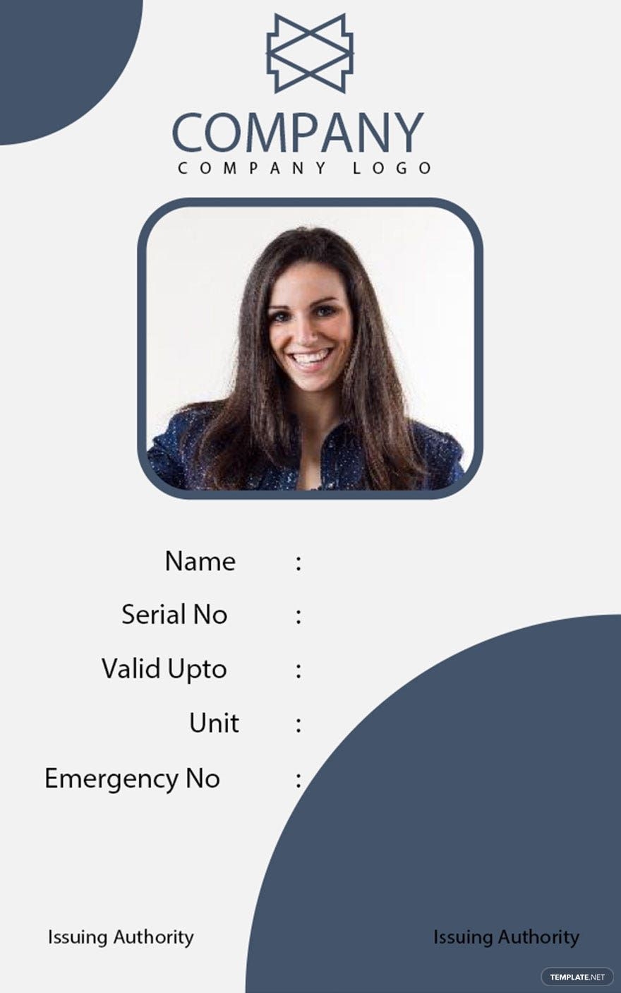 Basic Blank ID Card Template In Pages Word Publisher Download