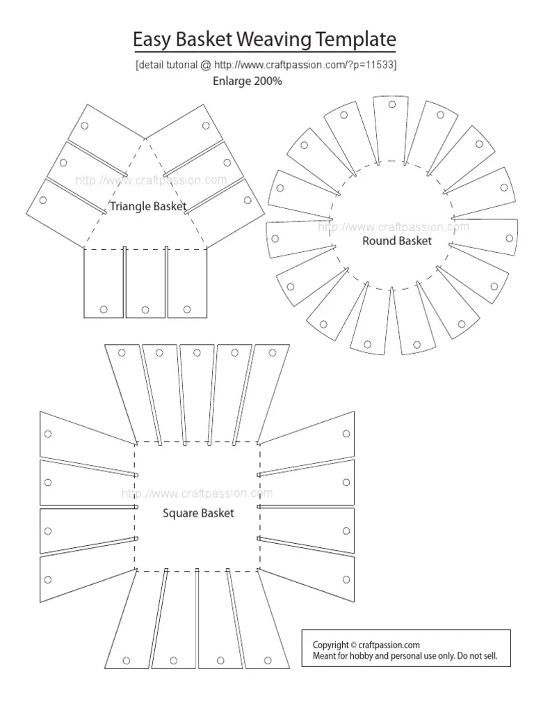 Basket Weaving Template PDF PDF