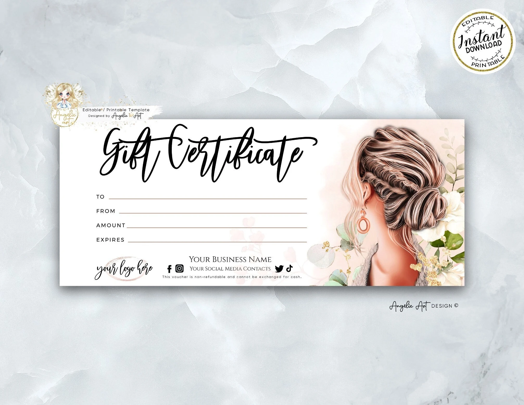 Printable Hair Voucher Template