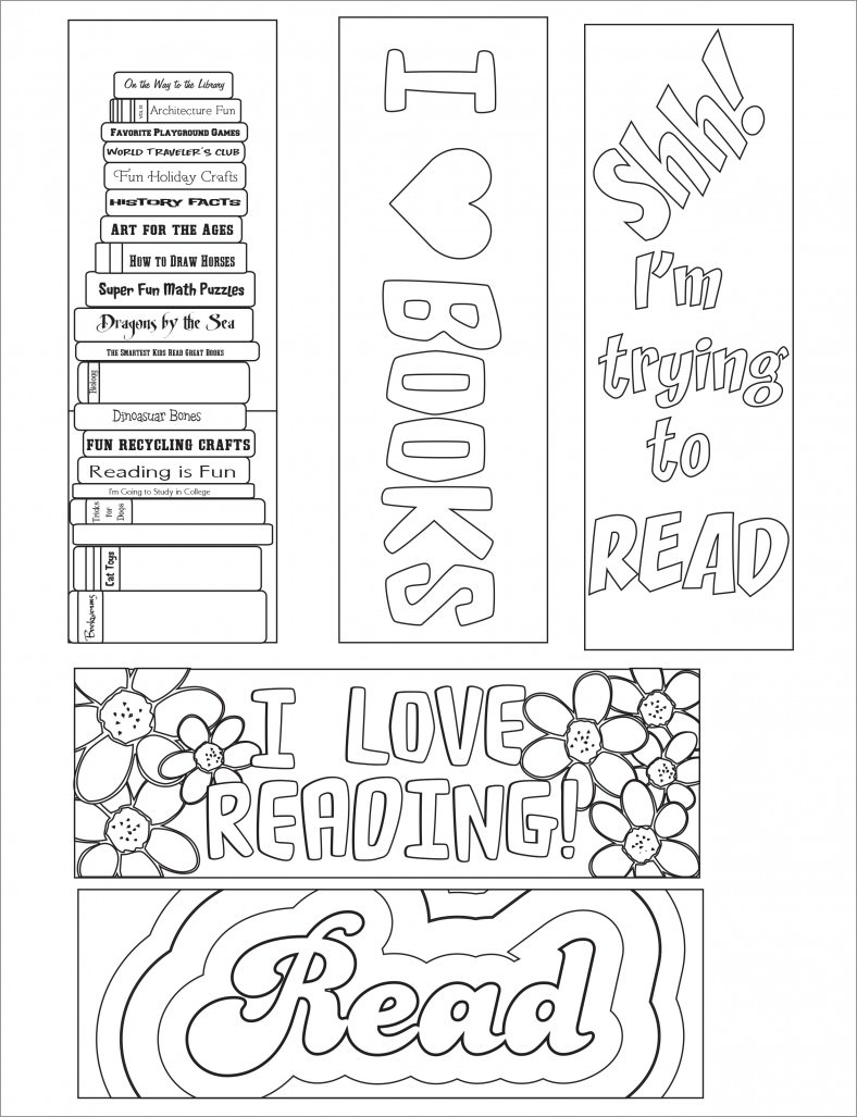 Free Printable Blank Bookmark Templates