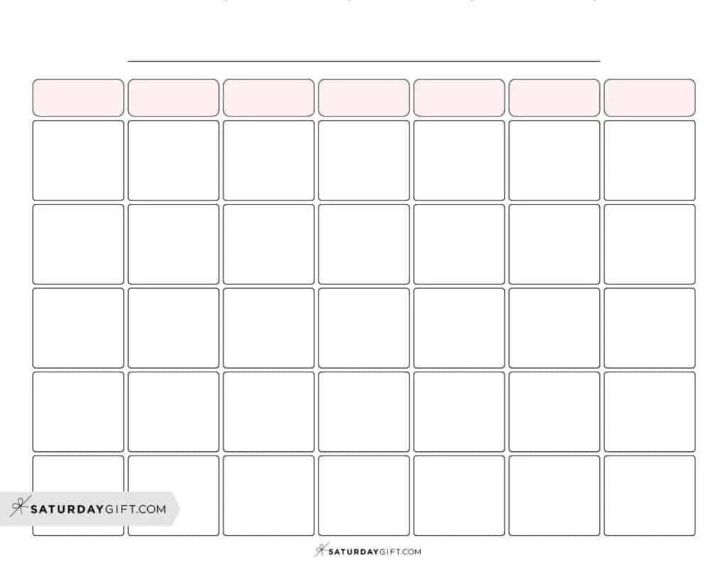 Printable Free Calendar Template