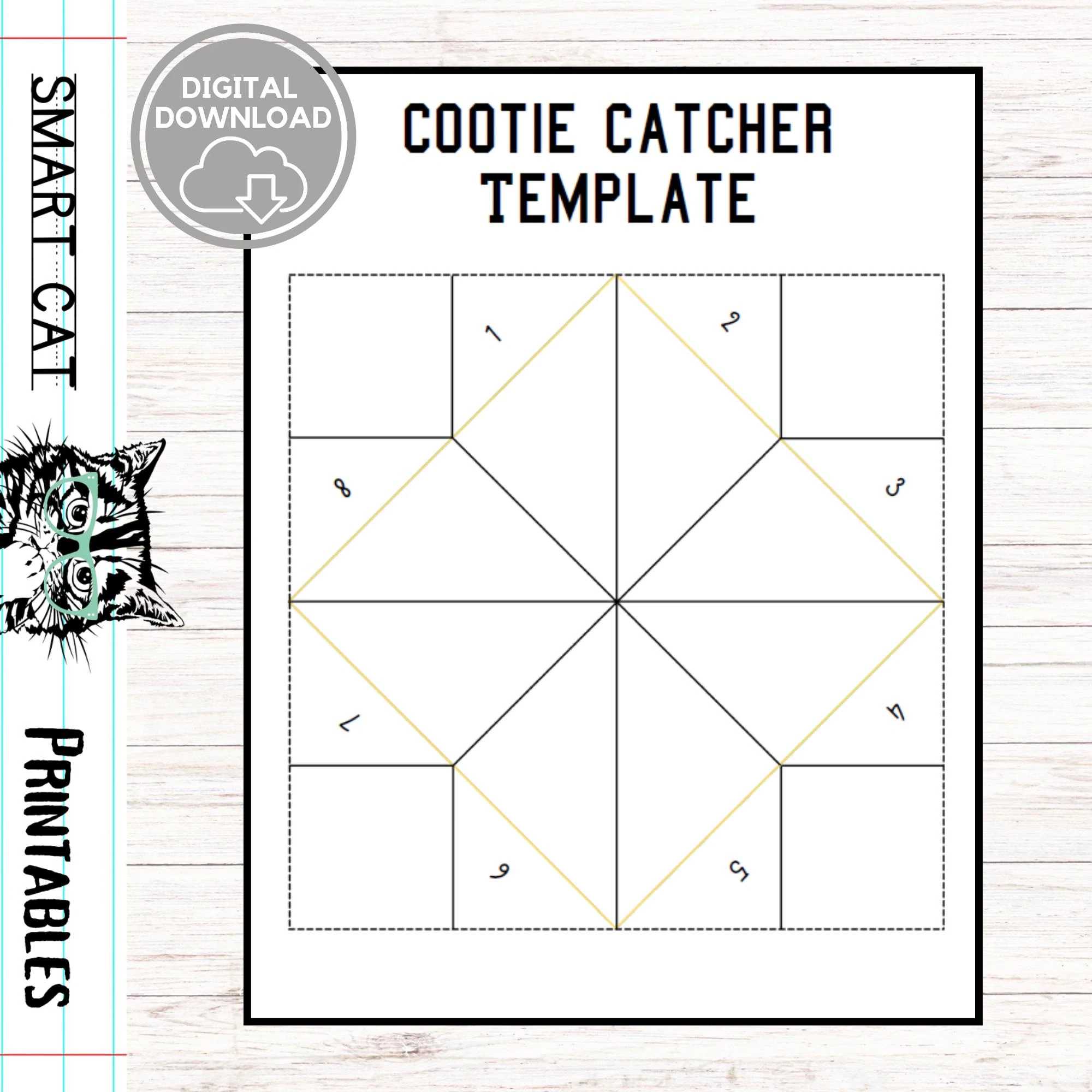 Printable Cootie Catcher Template