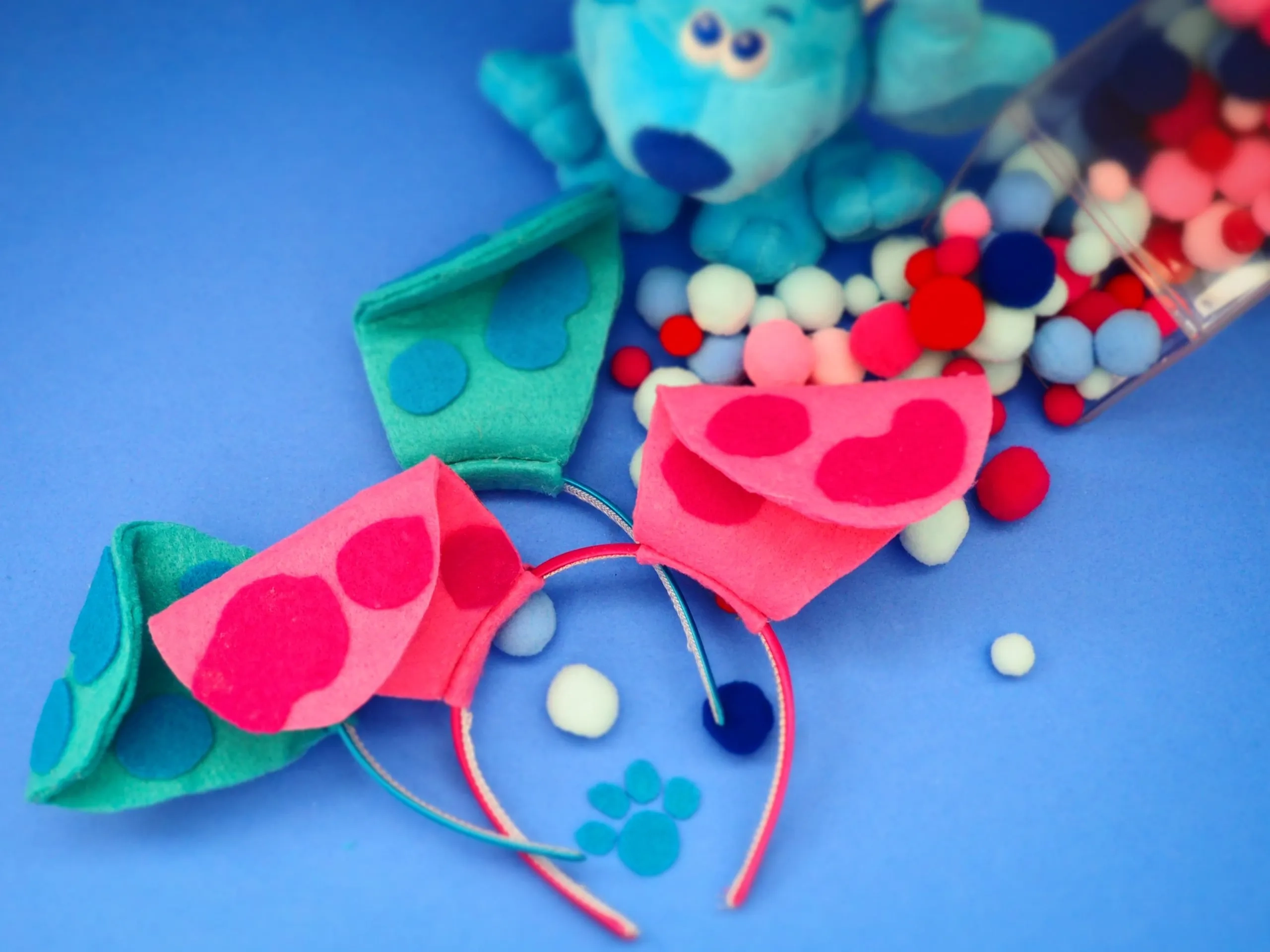 Blue s Clues amp You Blue amp Magenta DIY Ears Craft Pretty In Baby