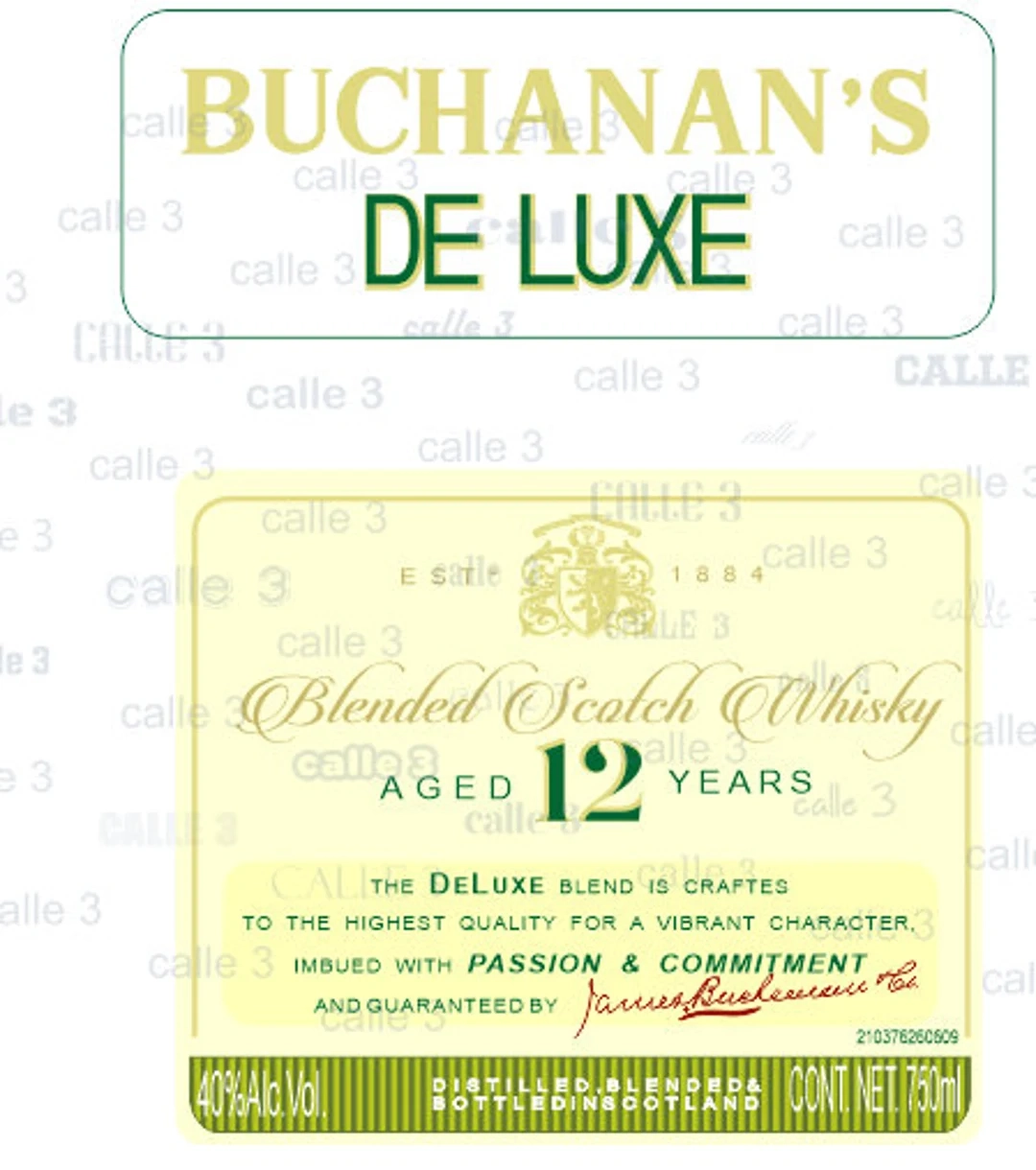 Printable Buchanan's Label Template