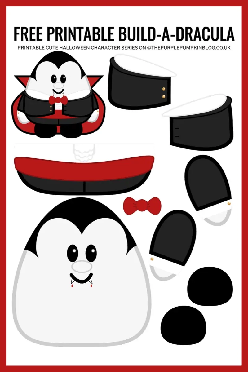Build a Dracula Free Printable Halloween Paper Dracula Template Build a Dracula Free Printable Halloween Paper Dracula Template
