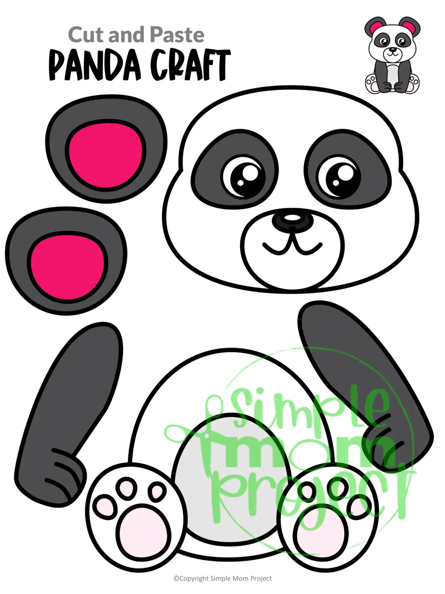Cut Out Panda Template Printable