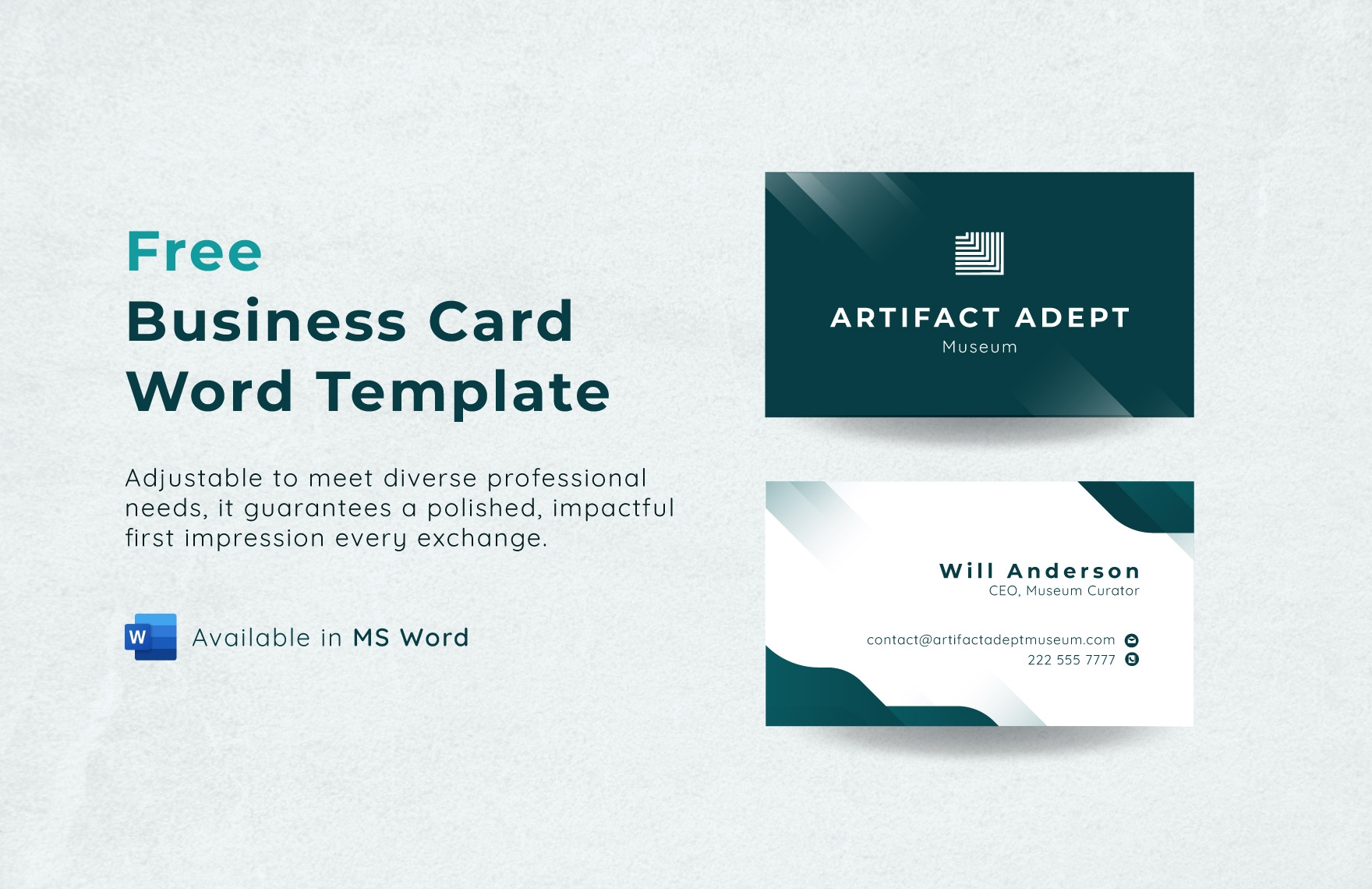 Business Card Word Template In Word PDF Download Template