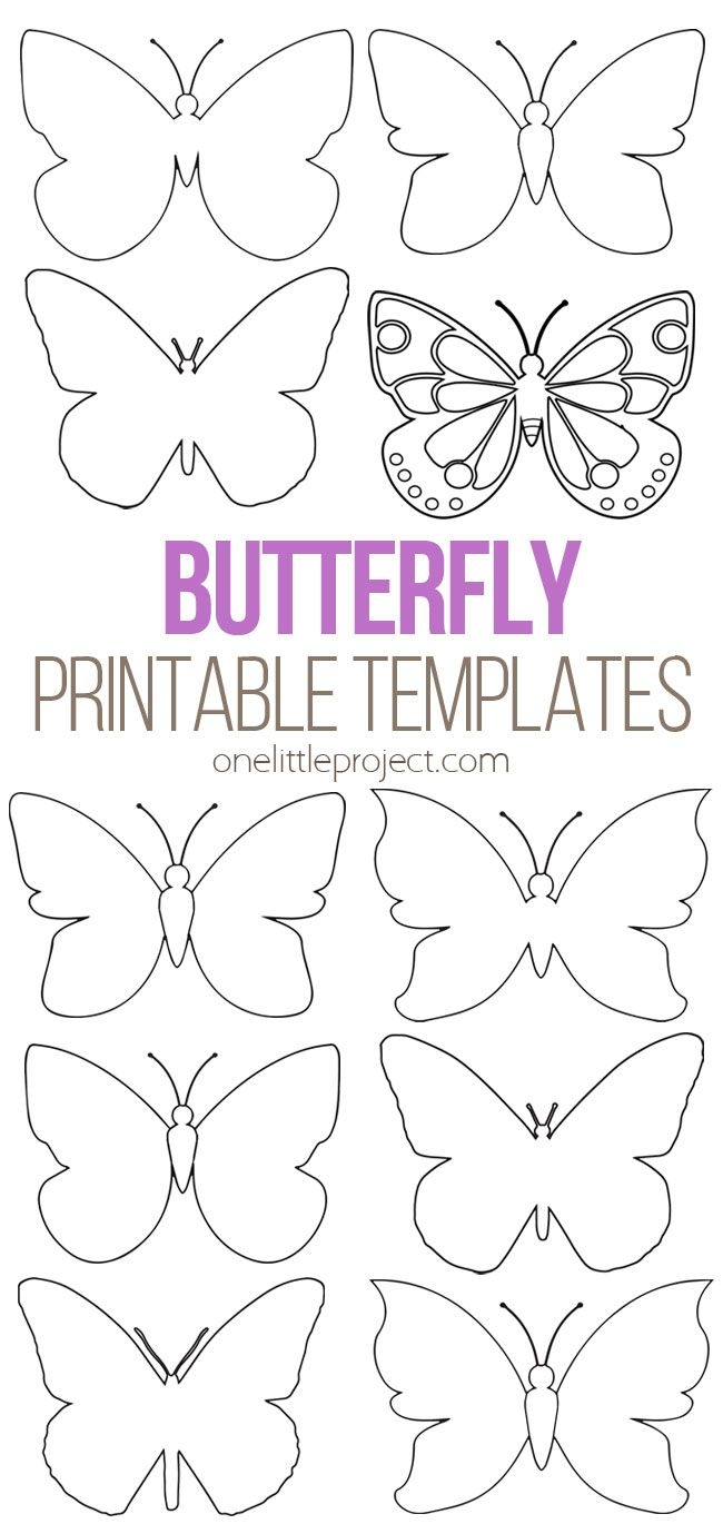 Cut Out Printable Butterfly Template