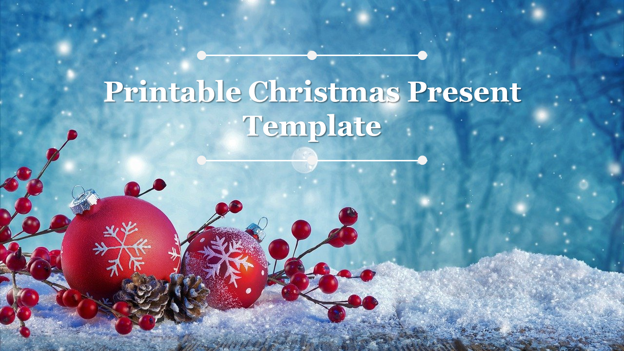 Christmas Present Template Printable