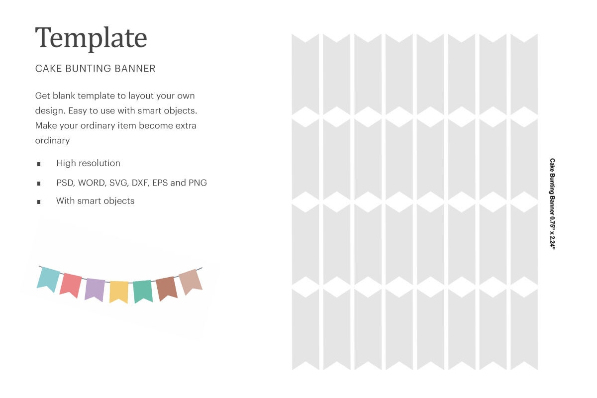 Free Printable Cake Bunting Template