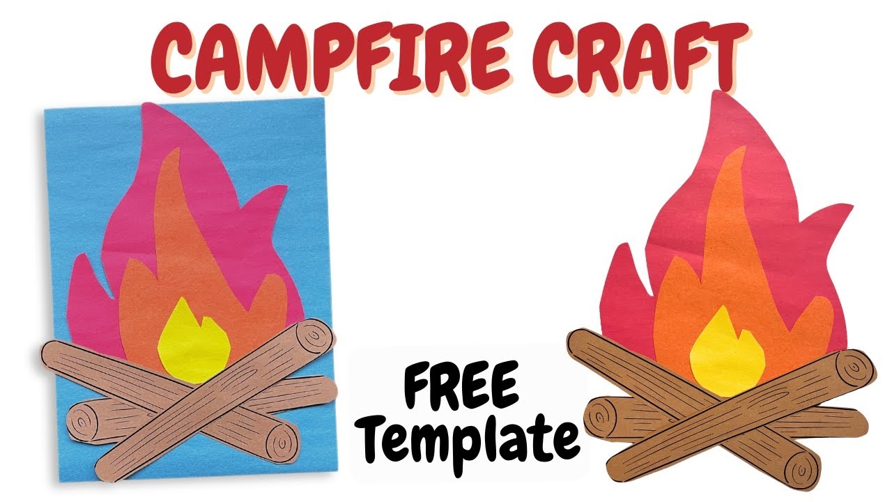 Campfire Craft Free Template 